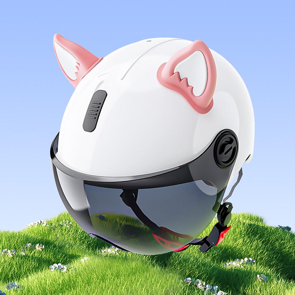 2 Stücke Motorradhelm Katzenohren Motocross Elektroauto Helm Zubehör Fahren Styling Helm Decroation #469853