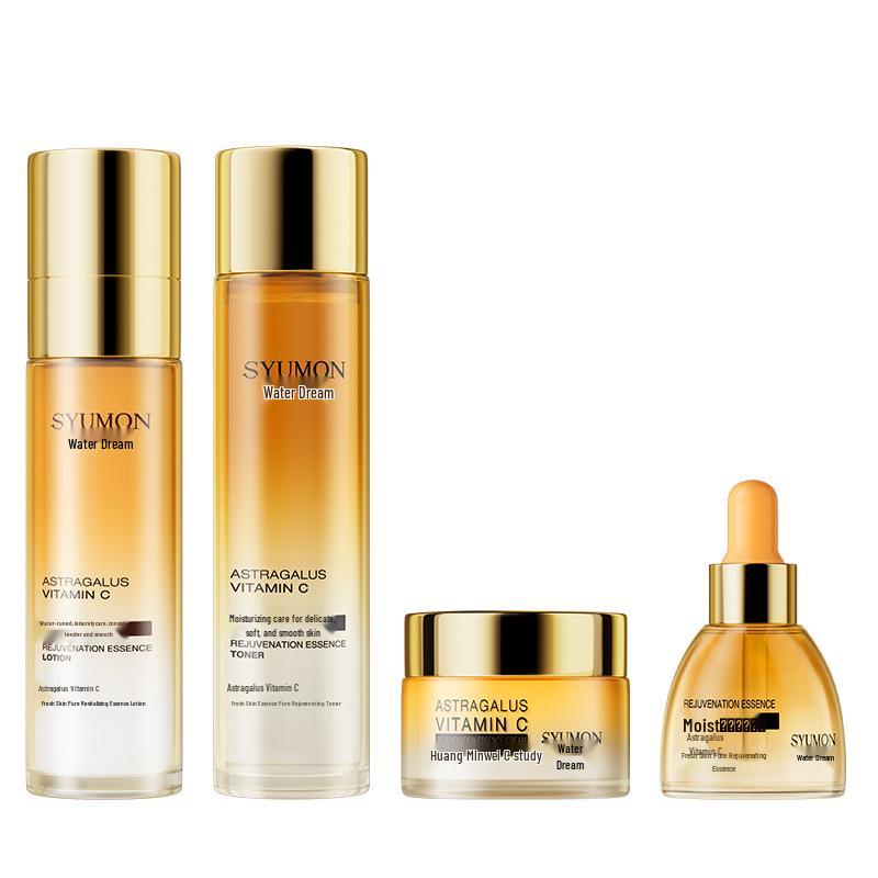 Shui Yun Meng Firming & Hydrating Skincare Set with Astragalus & Vitamin C - 4-Piece Cream & Essence for Wrinkle Reduction