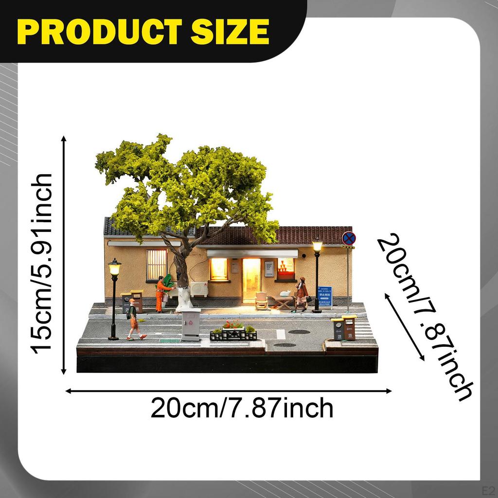 1/64 Scale Model Car Display Case Showcase Organizer Street View Diorama Ornament Decoration