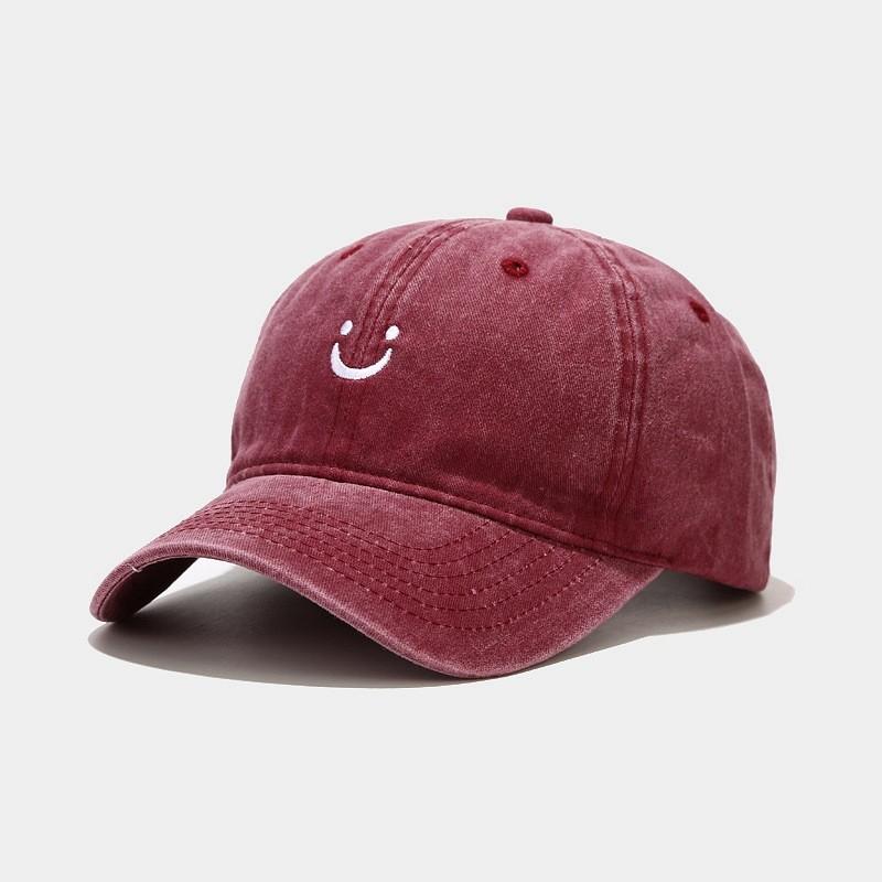 Emoji Face Washable Cotton Baseball Cap With Sun Protection For Casual Men Women
