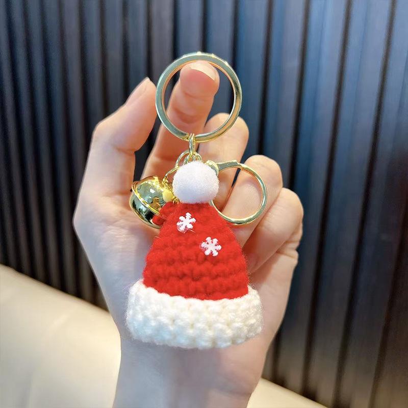 Crochet Yarn Gloves & Hat Keychain - Creative Christmas Tree Gift