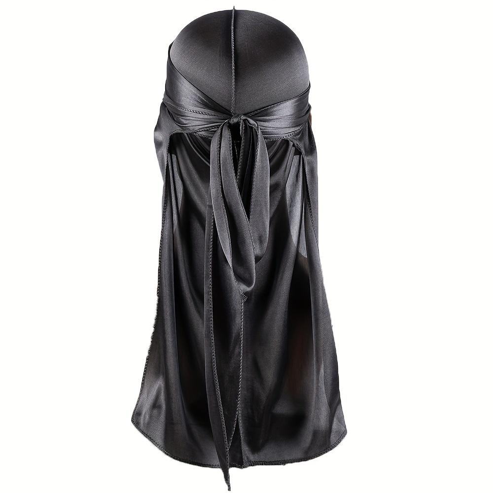 Męska Jedwabna Durag Opaska Bandana Jedwabny Du Rag Doo Rag Długi Ogon Nakrycie Głowy na Falę