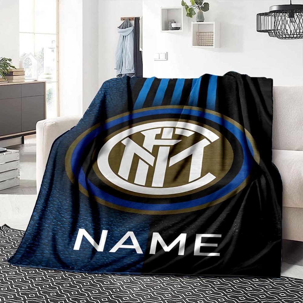 Custom Name Argentina Football Crest Blanket for Couch & Bed, Plush Cozy Fuzzy Blanket Super Soft & Warm Blankets for Fall and Winter. 0908222