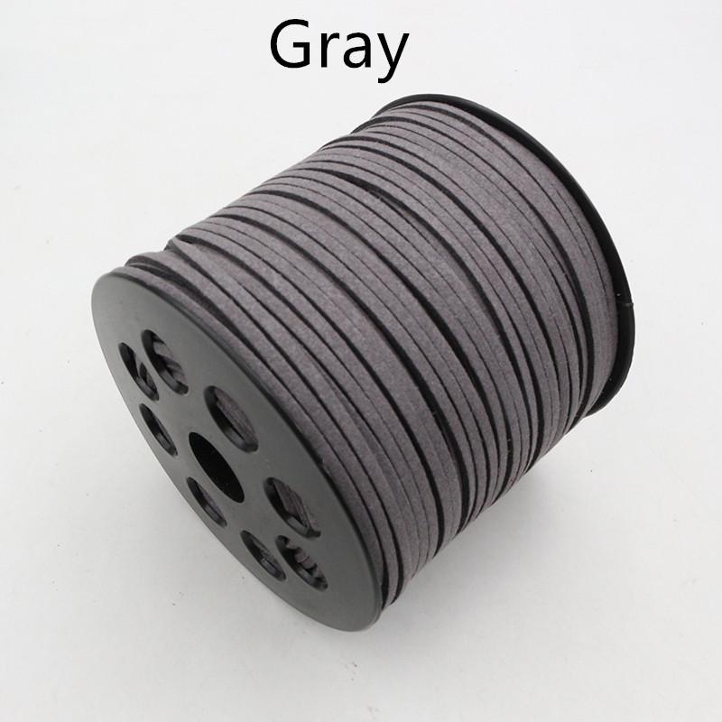 10m/lot 2.5mm Flat Faux Suede Braided Cord Korean Velvet Leather Thread String Rope For DIY Necklace Jewelry Making Supplies