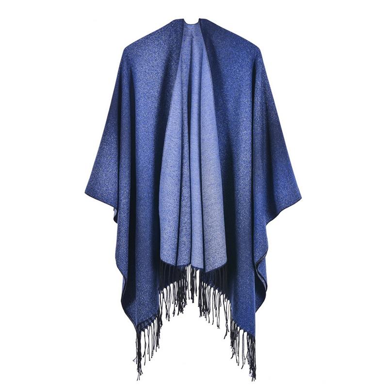 Imitation Cashmere Women Scarf Winter Classic Solid Tassel Poncho Warm Femme Wrap Blanket Capa Para Mujer Pashmina Shawls Pareo