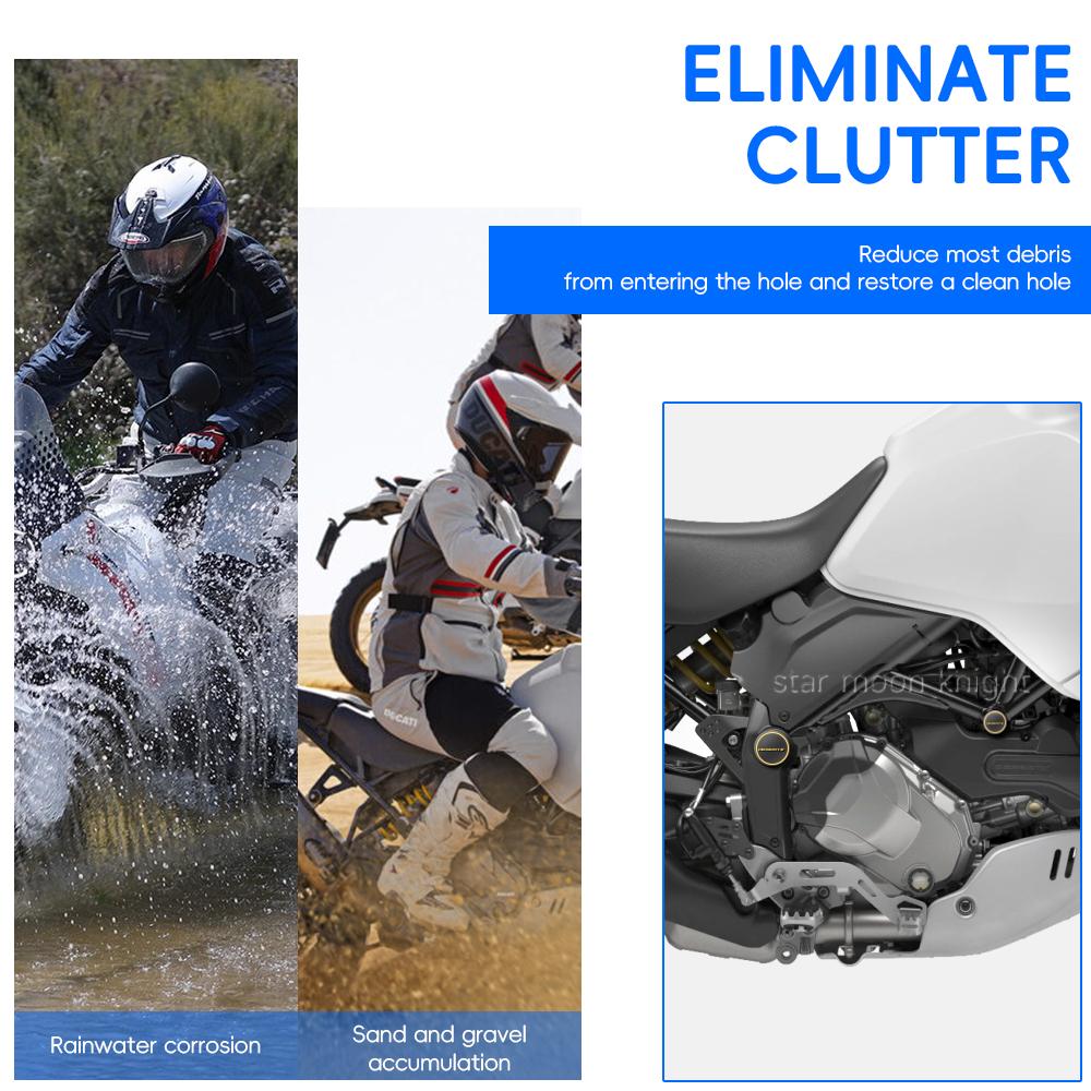 Motorcycle Accessories For Ducati Desert X DesertX 2022 2023 Frame Hole Cover Caps Decorative Frame Cap Plug