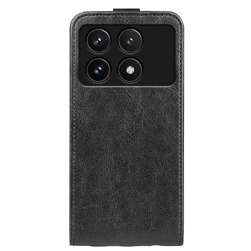 For Xiaomi Poco F6 Pro 5G/Redmi K70 5G/K70 Pro 5G Leather Cover Vertical Flip Crazy Horse Texture Phone Case