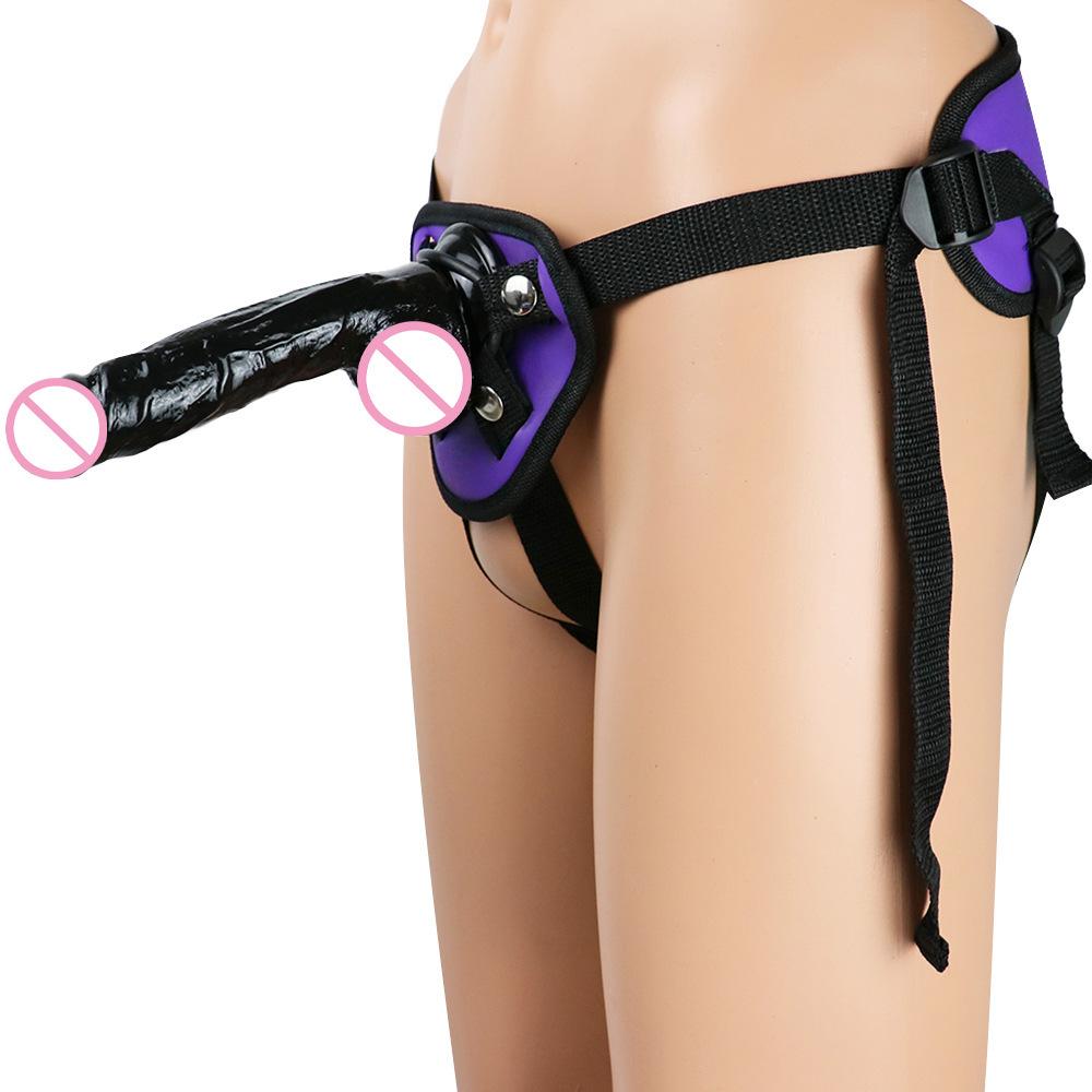 4-ring Wearing Pants Female Products Pull-up Pants Fake Penis Female Manual Masturbator