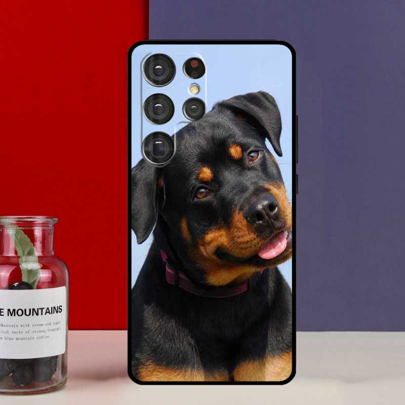 Rottweiler Dog Funda Case For Samsung Galaxy S25 Ultra S9 S10 S20 FE S21 S22 S23 Plus S24 Ultra Phone Cover