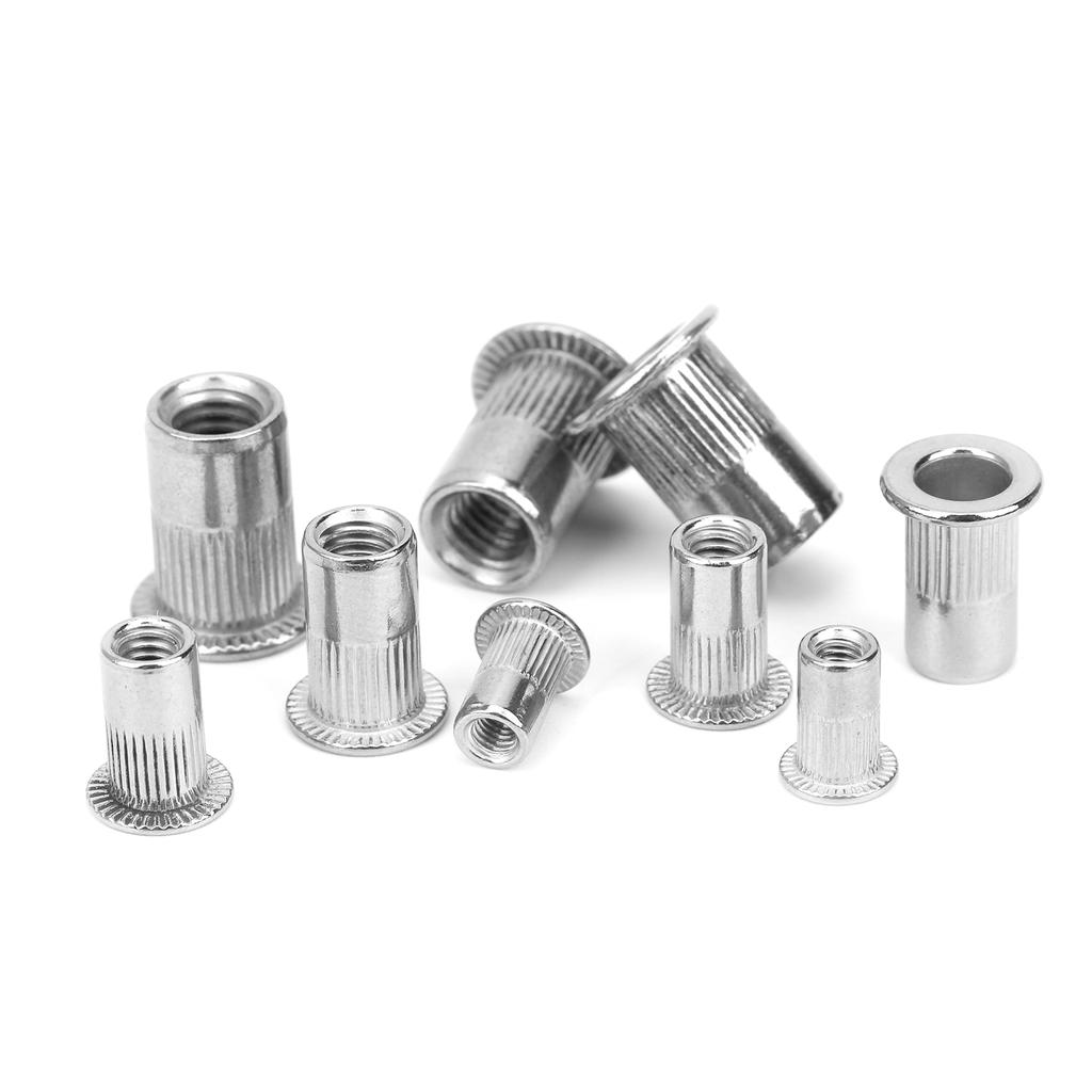 200Pcs Stainless Steel Mixed M3 M4 M5 M6 Rivet Nut Insert Nuts Kit Hardware Accessory