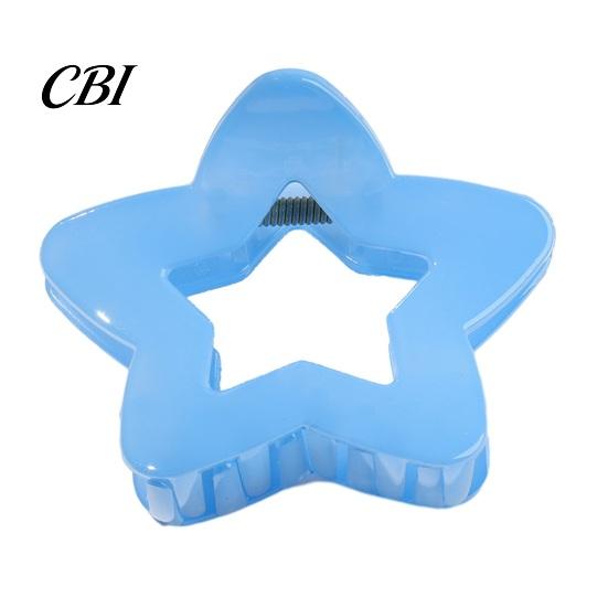 Durable Hair Claw Clip for Women, Transparent with Elastic Stable Teeth, For Short Hollow Star Design Secure Hold Half Ponytail