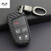 1Set Carbon Fiber Silicon Material Car Key Case Bag Cover For Jeep Renegade Grand Cherokee Dodge Journey Charger Chrysler