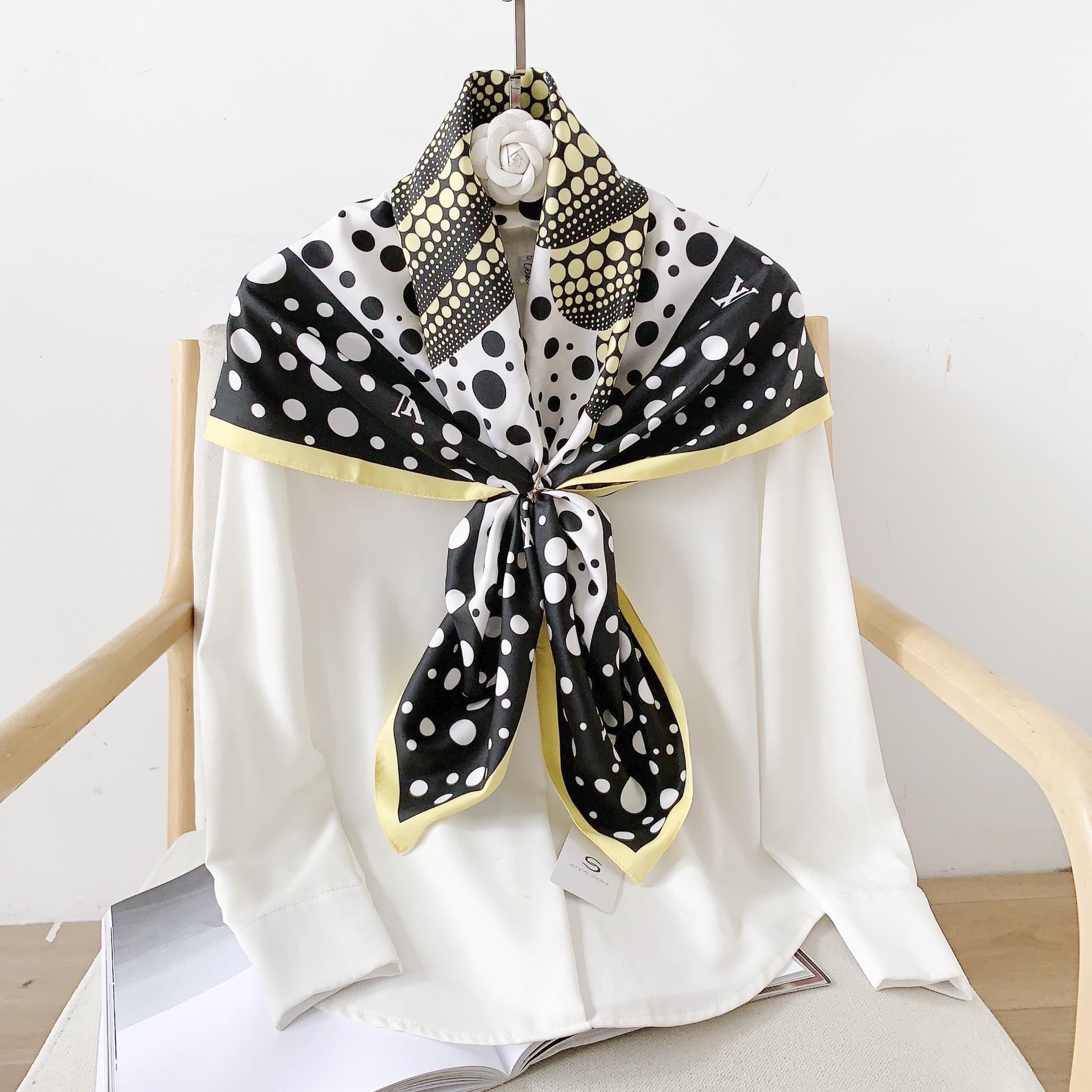 

90 см квадратный большой квадратный шарф Four Seasons, роскошная декоративная рубашка, профессиональный платок, повязка на голову, солнцезащитный платок 90*90cm