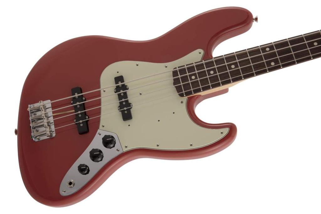 Fender Electric Bass Made in Japan Traditional 60s Jazz Rosewood Fiesta Red Bass®, Fingerboard,