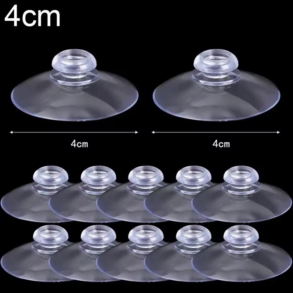 10 Stück Transparente Saugnäpfe Haken Stark Klebend Saugknapfhalter Aufhänger Saugpads Küche Badezimmer Fensterglas Dekor