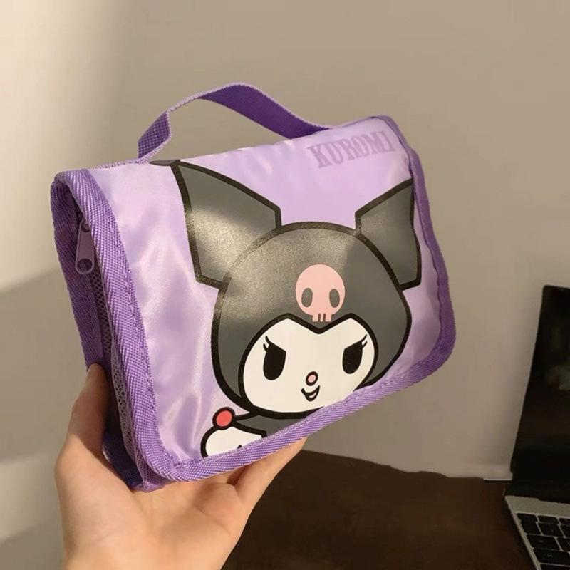 Japanese Anime Cute Cat Makeup and Toiletry Bag - Multifunctional, Portable Four-in-One Travel Storage for Women