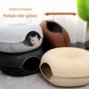 Detachable Felt Cat Bed: Semi-Enclosed Donut Tunnel for All Seasons