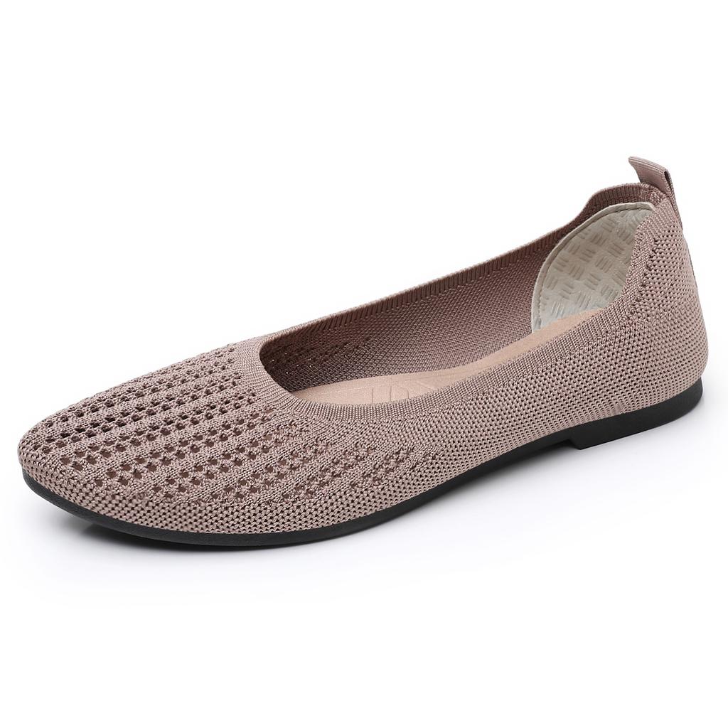 Women Shoes Soft Soft Upper Breathable Casual Shoes V Cut Mesh Flat Loafers Casual daily Comfortable Lightweight Non-slip Soft sole Easy to wear