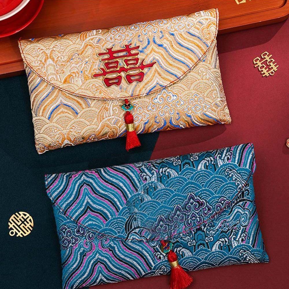 Cloth Wedding Money Pocket Chinese Style Red Packet HongBao New Year Red Envelope  Spring Festival
