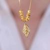 Transfer Bead Necklace Female Niche Design High-End Small Leaf Pendant Retro Collarbone Chain Premium Durable Quality