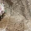 Lace Fabric 150x150cm for Dresses Clothes Sewing White Blue Hollowed-out Plain Cloth Heavy Press Yarn Three-dimensional Mesh