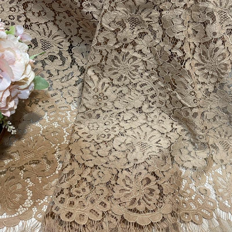 Lace Fabric 150x150cm for Dresses Clothes Sewing White Blue Hollowed-out Plain Cloth Heavy Press Yarn Three-dimensional Mesh