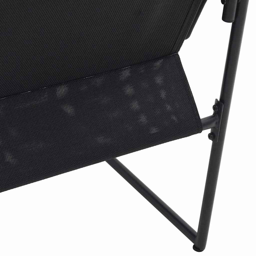4 Piece Chair Set with Cushions Black and Anthracite Textilene