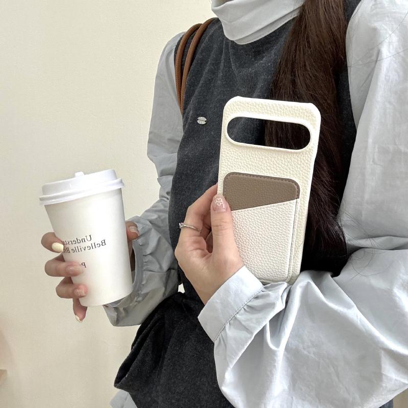 New Luxury Color Collision Leather Wallet Card Slot Phone Case For Google Pixle 10 Pro XL 9A 8A 7A 6A 6 7 8 9 Pro XL Back Cover