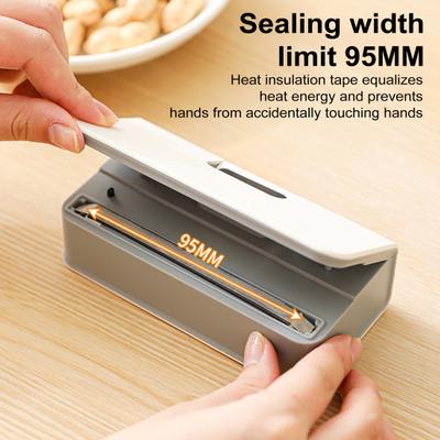 Mini Bag Sealer And Cutter with LED Display USB Rechargeable Sealing Machine for Chip Bags Portable Plastic