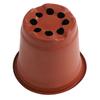 100 Round Plastic Transplant Pots for Herbs and Cuttings In Red and Black