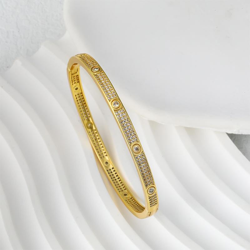 Creative Simple Geometric Buckle Bracelet Women's Stone High-end Bracelet