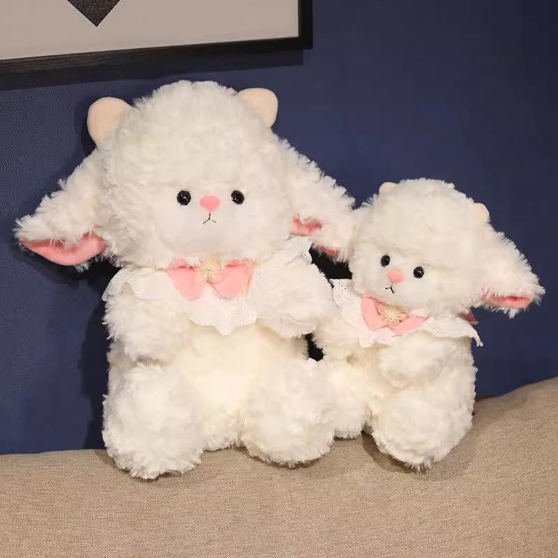 Princess Sheep Plush Toy with Birthday Hat - Cute Lamb Doll for Valentine's Day