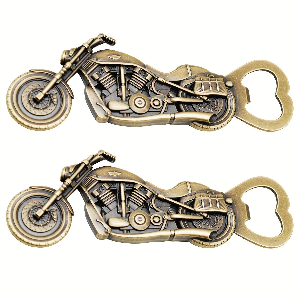 

2 Pack Unique Motorcycle Beer Gifts for Men, Vintage Motorcycle Bottle Opener, Fathers Day Gift Christmas Gift Biker Gift