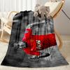 Football Player Celebration Blanket Durable Comfort Great for Office Chair Livingroom Office Four Seasons Universal Digital Print
