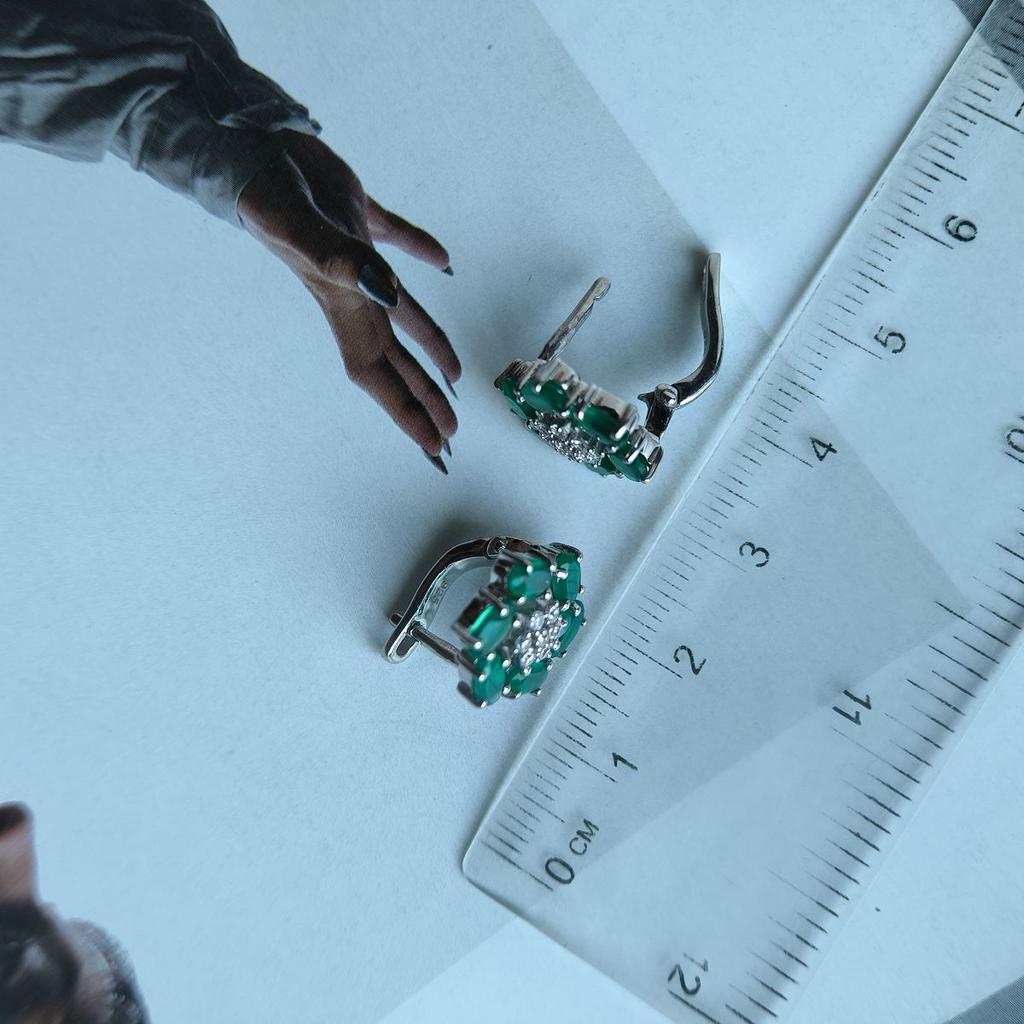 Silver Earrings with Natural Agate 2.983ct (2189596)