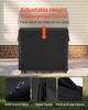 Firewood Rack with Waterproof Cover, 1.22m Outdoor Firewood Holder, 1/4 Cord Storage Metal Log Holder, 400lb Max Weight Capacity, Full Covered,