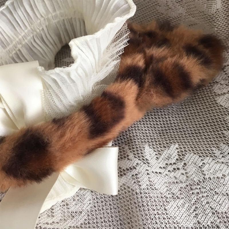 Realistic Kitten Ears Hairband Furry Headbands Plush for Coser Role Play and Photography Props