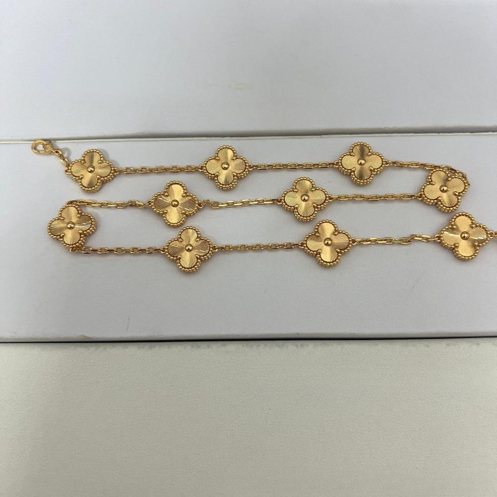 Four-leaf Clover Ten-flower Necklace Thin Light Luxury Ins High-end Collarbone Chain