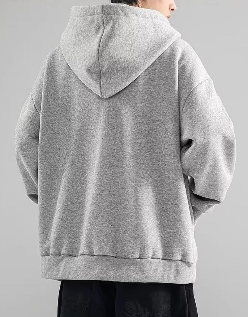 Long Fleece Upper Warm Mountain Kangaroo Pocket Design Design Sleeve Rib Mountain Climbing Active [NEKORA] Men's Parka, Zip-up, Hooded, Outerwear,