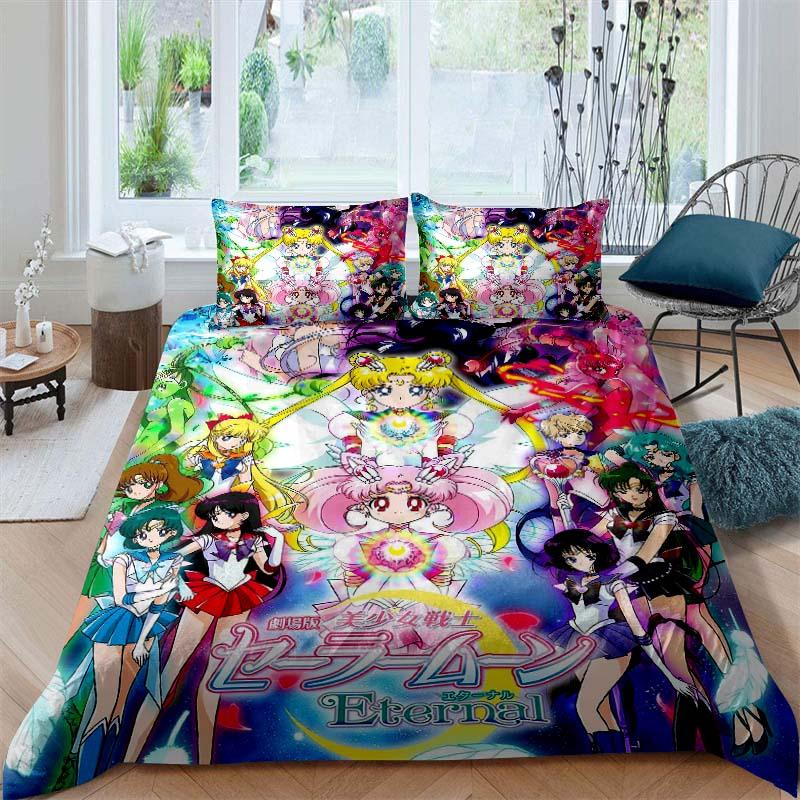 Nuovo Set Biancheria da Letto Deluxe a Tre Pezzi del Cartone Animato Sailor Moon 2026, Include Biancheria da Letto Matrimoniale e King Size, Regalo Perfetto per le Feste