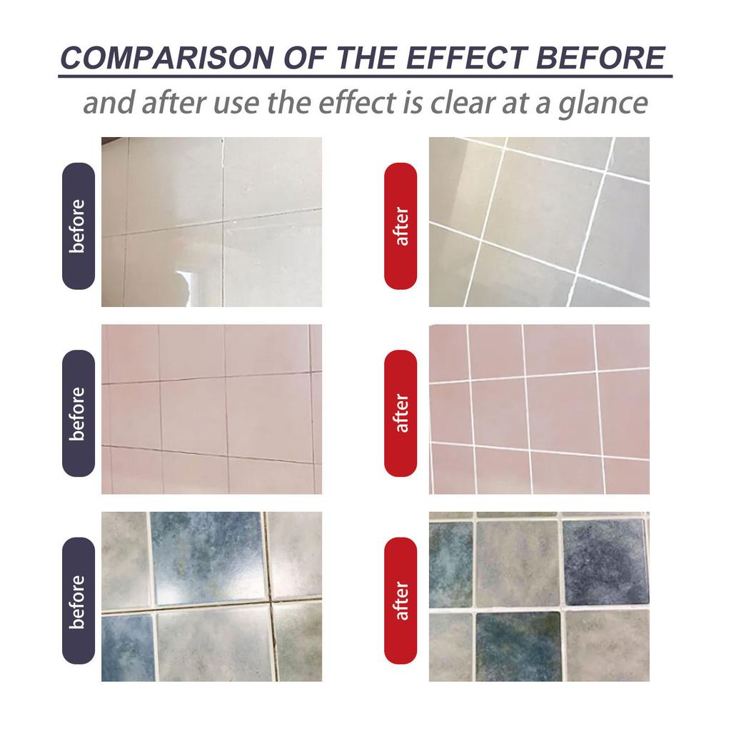 Water-Resistant Tile Grout Paint Grout Filler Tube Tile Gap Repair Waterproof White Agent for Bathroom Wall Tiles