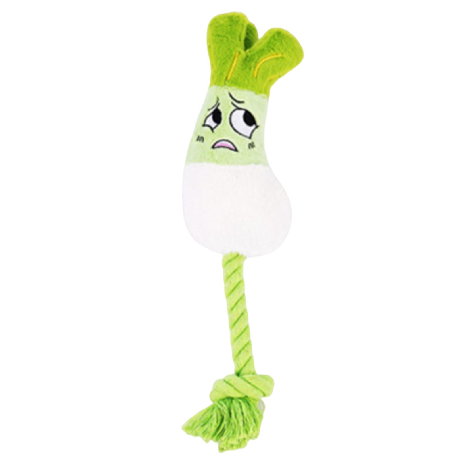 

Pet Plush Squeaky Cotton Rope Toy for Dogs and Cats Durable Chew Toy with Cartoon Radish Design Soft Interactive Play Toy for Pets One Size зелёный