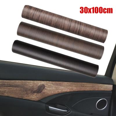 30*100cm Car Glossy Sticker Automotive Interior Adhesive Wood Grain Vinyl Film Decals Universal Interior Car Accessories