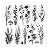 PVC Plastic Stamps for DIY Scrapbooking Photo Album Decorative Cards Making Stamp Sheets Film Frame Flower 15x15cm