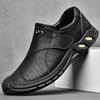 Handgjorda äkta läder Herr Casual Skor Bekväma mockasiner Herr Business Flats Skor