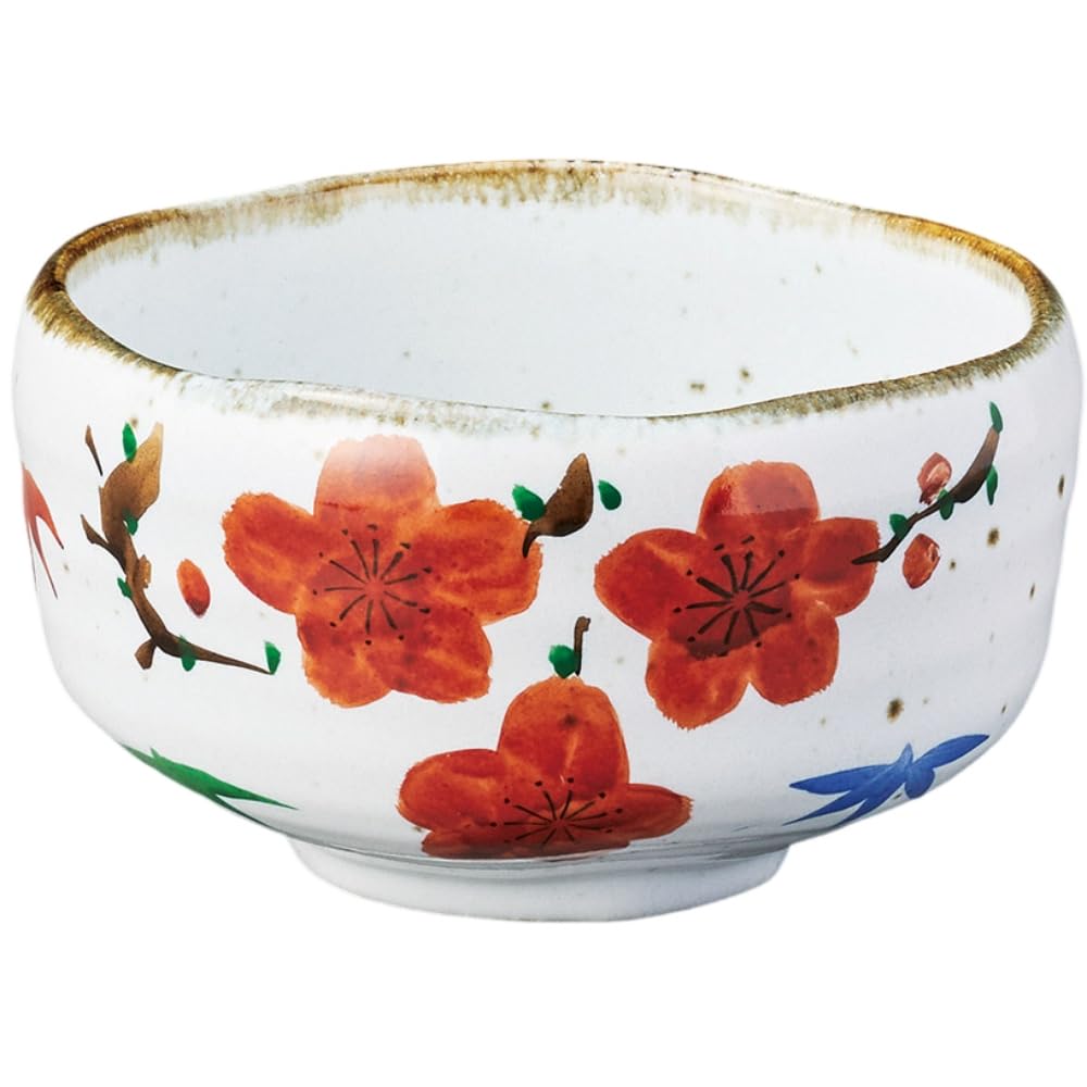 

Matcha 12cm x Camellia Mino Made in Japan Ale-net Bowl, 7.3cm H, Hand-painted Design, Ware,