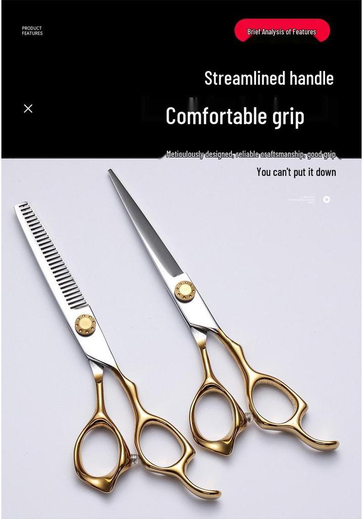 6-Inch Professional Hairdressing Scissors & Thinning Shears Set