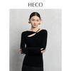HECO Women's Asymmetric Cut-out Wool Blend Knit Top