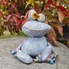 Cartoon Frosch Statue Niedliche Miniatur Figur Gartendekoration Tier Skulptur Park