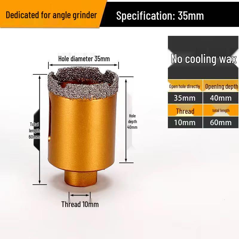 Dual-Purpose Angle Grinder Drill Bit for Porcelain, Granite, and Vitrified Tiles